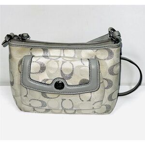 Coach Cream and Gray Crossbody Bag